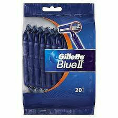 Disposable Razor Gillette Blue II 20 Units - Top Dog Cosmetics