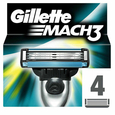 Shaving Razor Gillette Mach 3 (4 Units) - Top Dog Cosmetics