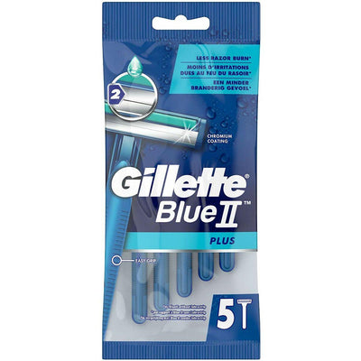 Shaving Razors Gillette Blue Ii Plus 5 Units - Top Dog Cosmetics